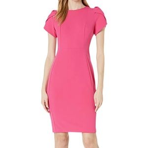 Calvin Klein Short-Sleeve Tulip Puff Sleeve Sheath Dress